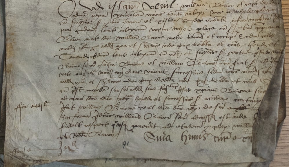 Fordington Manor Court Roll 1599 - Fines and Amercements