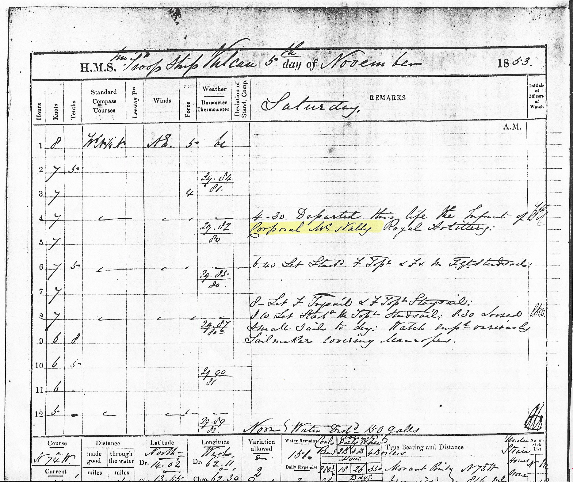 Henry McNally Senior Enlistment 